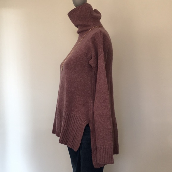 Lou & Grey Lavender Heather High Neck Sweater, size Medium 💜 - Picture 3 of 13